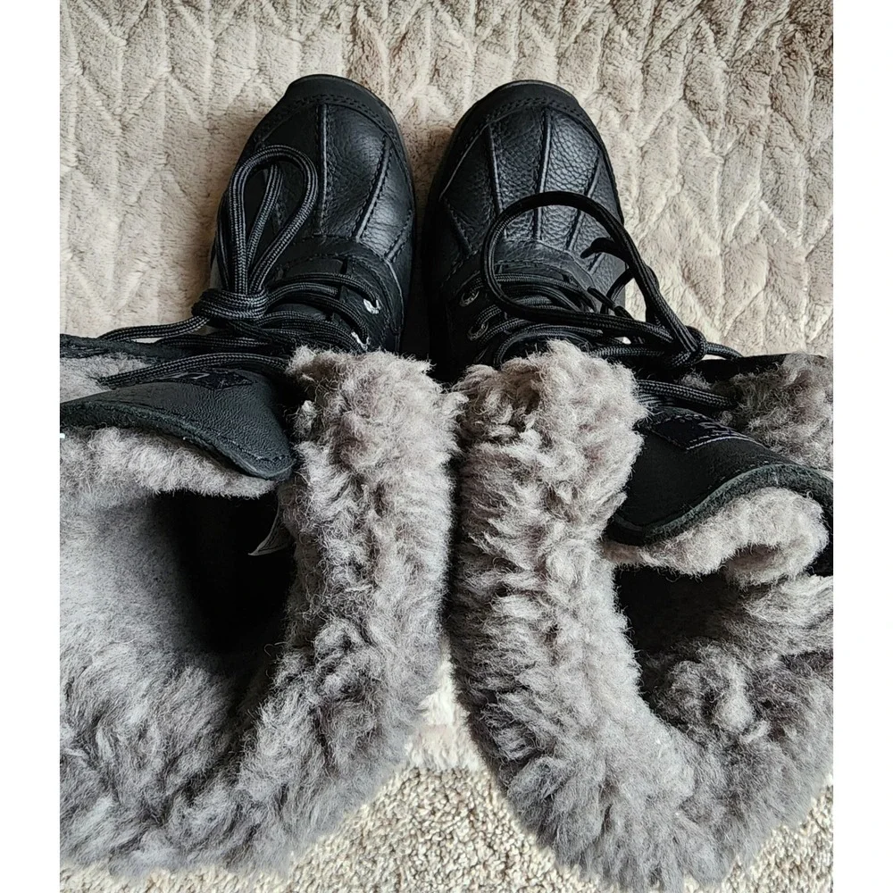 UGG Adirondack III Waterproof Black Grey Winter Boots Womens 8.5